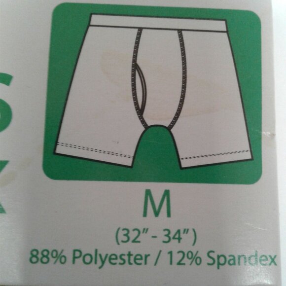 Mens Size Medium 32 34 Boxer Briefs Lightning Print Stretch Blue Black White NEW - Picture 2 of 2